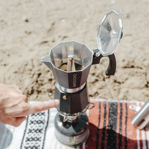 Grosche Milano Moka Pot Black 6 Cup - Drips