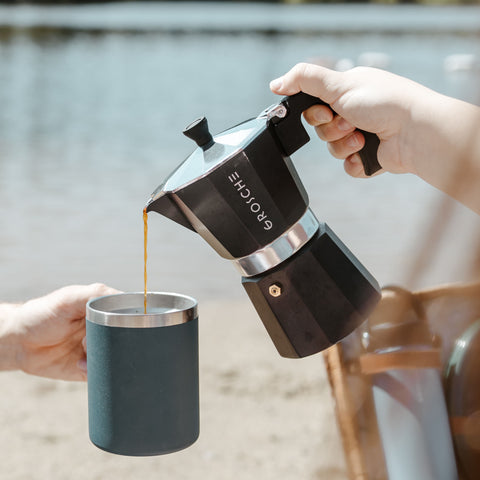 Grosche Milano Moka Pot Black 6 Cup - Drips