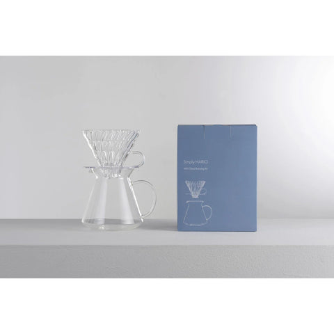 Hario V60 02 Glass Brewing Kit Simply HARIO - Drips