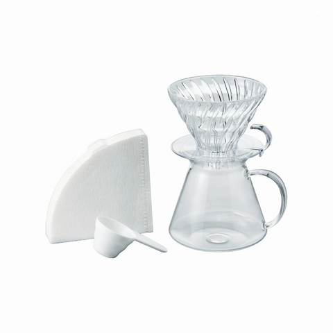 Hario V60 02 Glass Brewing Kit Simply HARIO - Drips