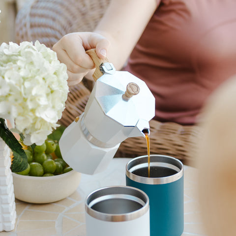 Grosche Milano Moka Pot White 6 Cup - Drips  
