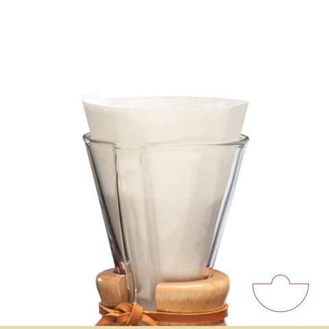 Chemex 100 White Filters for Coffeemaker 1 to 3 Cups - Drips  