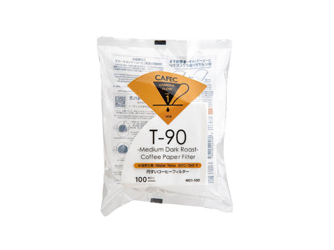 Cafec T-90 Medium Dark Roast Paper Filters White 1 cup 100pcs