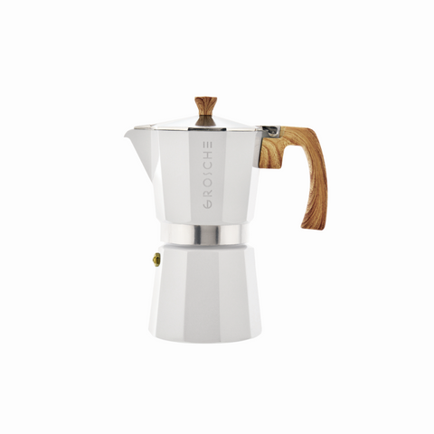Grosche Milano Moka Pot White 6 Cup - Drips  