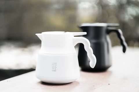 Hario V60 02 Insulated Stainless Steel Server 600ml White - Drips  
