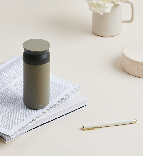 Kinto Travel Tumbler 350ml Kaki - Drips  